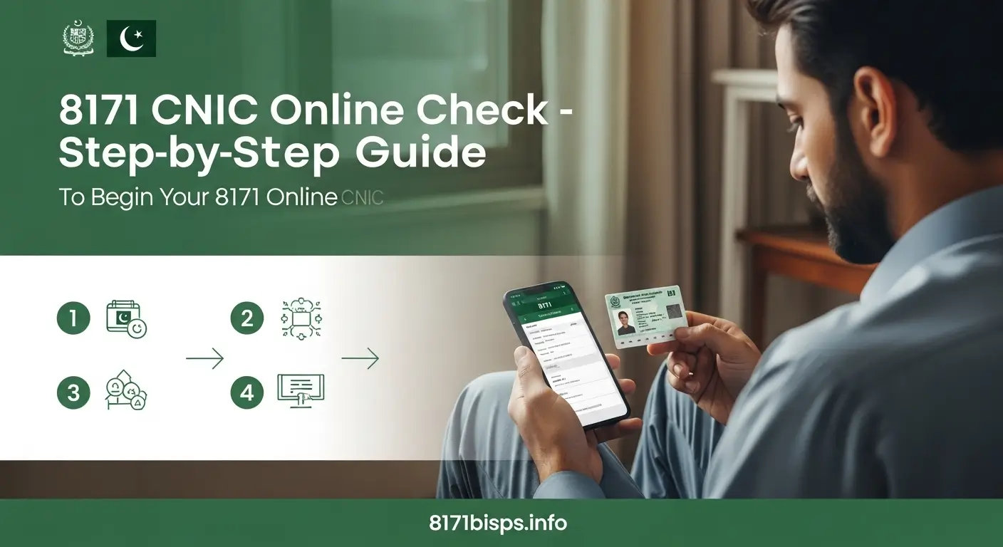 Online guide for CNIC verification process.