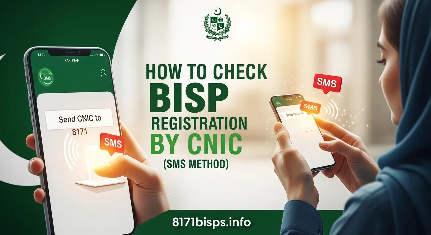 How to check BISP registration by CNIC (SMS method)