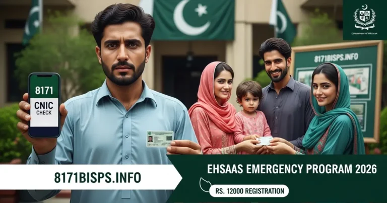 Ehsaas Emergency Program 2026 – 8171 CNIC Check & Rs. 12000 Registration