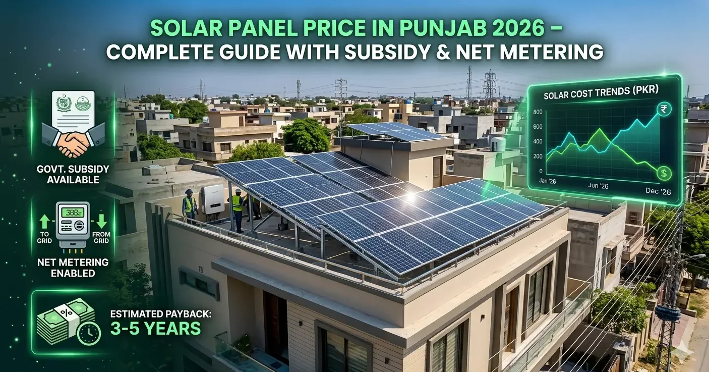 Solar Panel Price in Punjab 2026 - Complete Guide with Subsidy & Net Metering